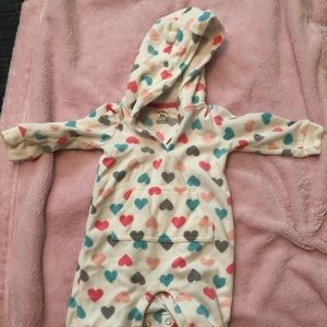 Carters full length sleep and play fuzzy onesies